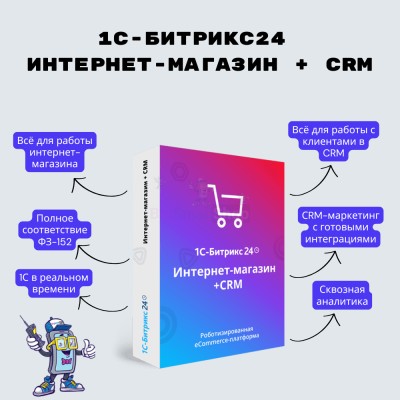 Программа для ЭВМ "1С-Битрикс24". Лицензия Интернет-магазин + CRM (12 мес.) - купить в Дурасово